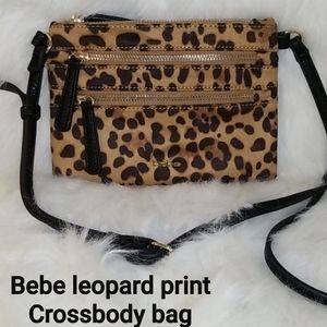 NWOT Bebe leopard print Crossbody bag